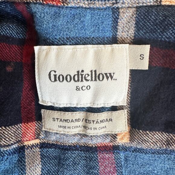 Chicago Cubs Baseball Plaid Flannel Shirt SMALL Oversized Shacket Unique Upcycle - Picture 5 of 6